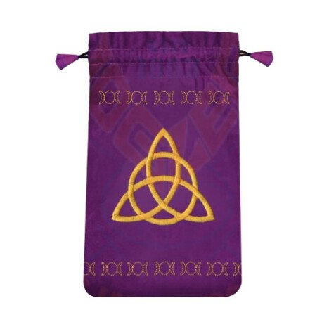 Punga catifea pentru carti de tarot Triquetra 14cm