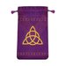 Punga catifea pentru carti de tarot Triquetra 14cm